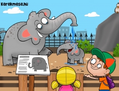Elefánt az állatkertben