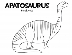 Apatosaurus dinoszaurusz színező, kifestő