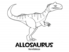 Allosaurus dínós kifestő