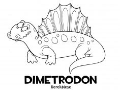 Dimetrodon dinoszaurusz előd színező