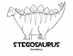 Stegosaurus dínó kifestő
