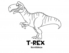 Tyrannosaurus-Rex dinoszaurusz kifestő